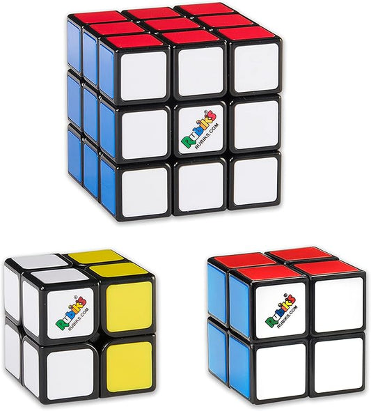 Rubik’s Cube, Learn to Solve Bundle, 3x3 Rubik's Cube for Beginners & 2x2 Apprentice, Problem-Solving Brain Teaser, Color-Matching Puzzle, Fidget Toy, Sensory Puzzle, Stocking Stuffers for Ages 8 & Up