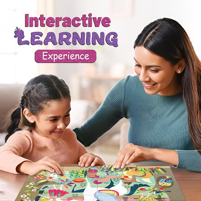 Magical Unicorn Oversized Pieces Jigsaw Puzzle for Toddlers | Fantasy Creature Giant Floor Puzzle for Age 3+ Kids | Fairy Forest Themed Birthday Party Favors Gift Ideas