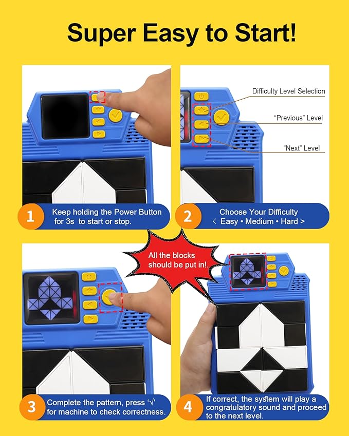 3D Brain Teaser Puzzle Games | 210 Challenges Color & Shape Logic Building Blocks Puzzle | STEM Mind Game for All Ages, Kids, Teenagers, Adults, Boys & Girls Gifts