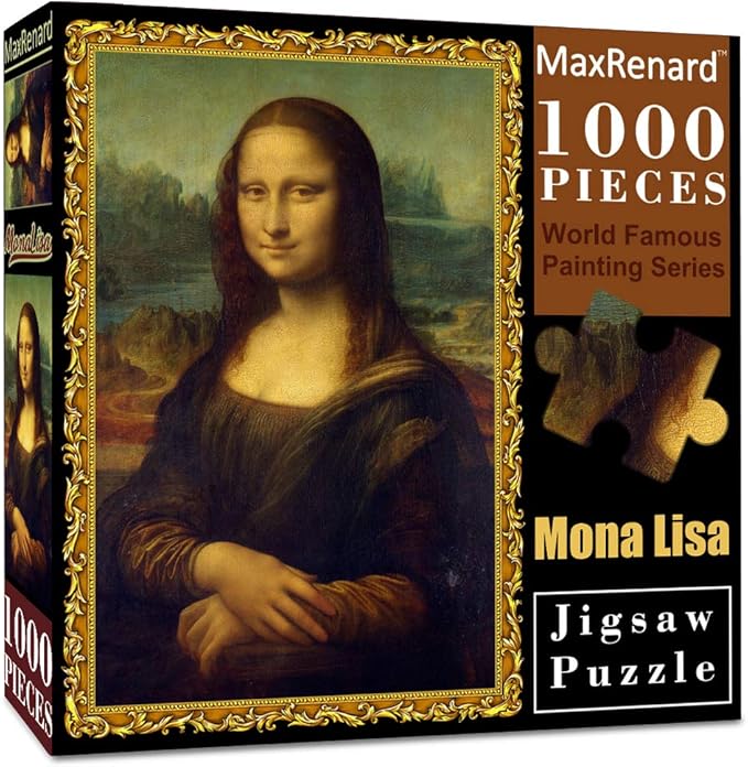 MaxRenard Game 1000 Pieces Jigsaw Puzzle Fine Art Collection Toy Leonardo Da Vinci Mona Lisa