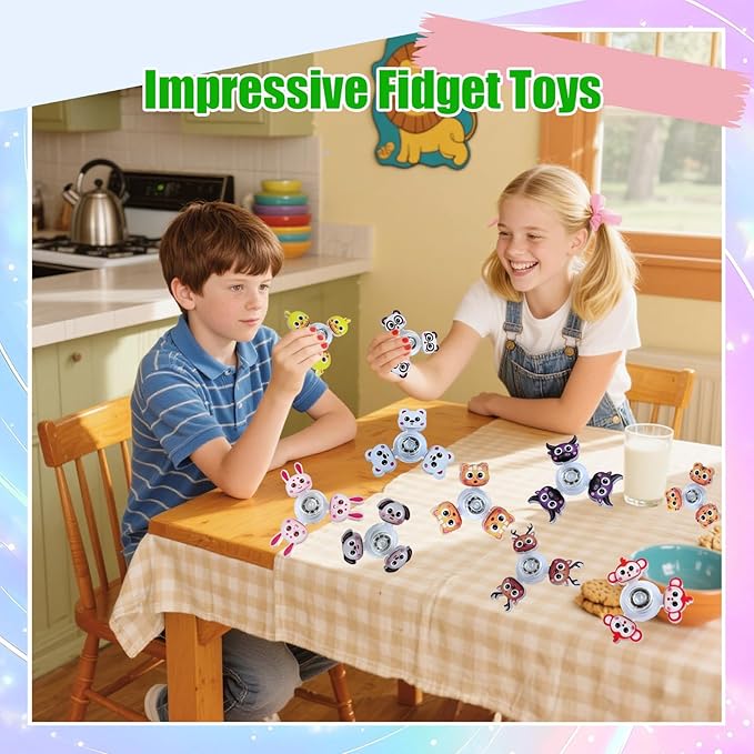 30 Pack Fidget Spinner Toys Bulk,Party Favors Return Gifts Pinata Goodie Bags Stuffers Sensory Toys for Kids Adults Teens ADHD Anxiety Stress Relief,Treasure Box Toy for Classroom Prizes Supplies