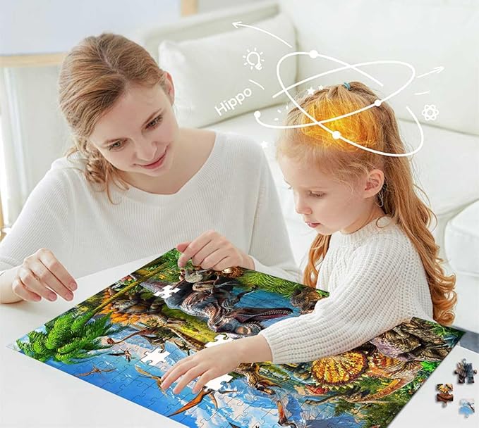 Puzzles for Kids Ages 6-8 – 200 Piece Dinosaur Puzzle for Kids Ages 6-12 – Fun and Educational Gift for Boys and Girls
