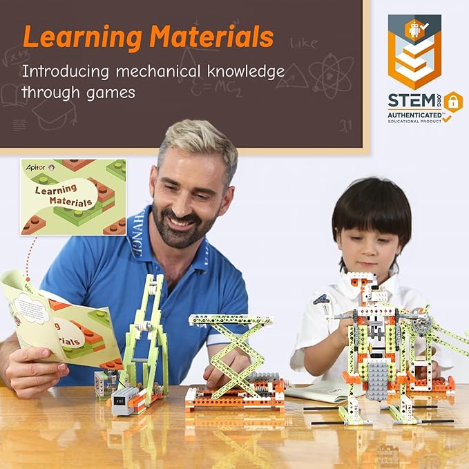 Robot E STEM Kits for 8-12 Year Old Boy Girl, 14 in 1 Electric Building Toys with Learning Materials, DIY Educational Construction Science Kit for Kids 8-10 10-12 Christmas Birthday Gift
