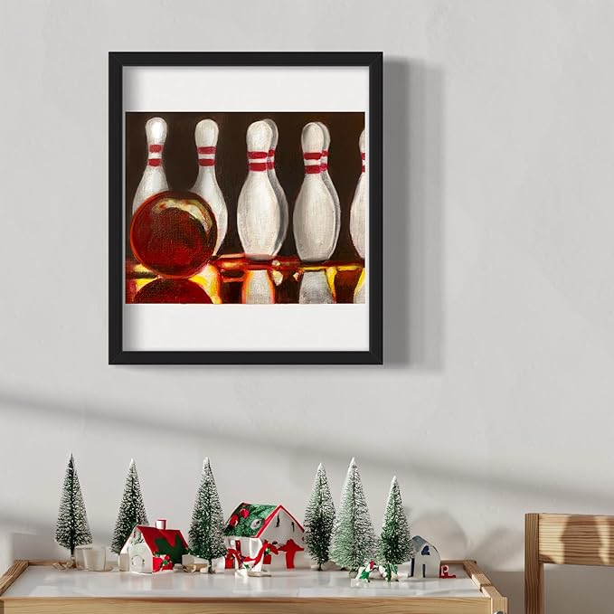 Painting4Real DIY Painting Class Kit for Adults with Video Tutorials: Learn to Paint Bowling – How to Paint with Acrylics – Painting & Art Supplies – 9 Piece Acrylic Paint Set