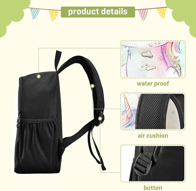 Cute Heart White Toddler Backpack for Boys Girls 3-6 Bookbag for Preschool Small Kindergarten Elementary Backpackss for Kids for Travel