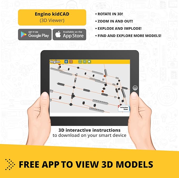 Engino- Creative Builder STEM Project, 20 Multimodel Set, Building Toys for Kids 6+, STEM Engineering Kit, Building Kit for Young Invetors, Gift for Boys & Girls