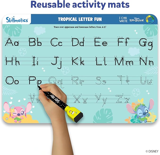 Skillmatics I Can Write Disney's Lilo & Stitch - Reusable Preschool Learning Activities, Educational Toy and Game, Back to School Supplies, Gifts for Students, Kids, Toddlers Ages 3, 4, 5, 6