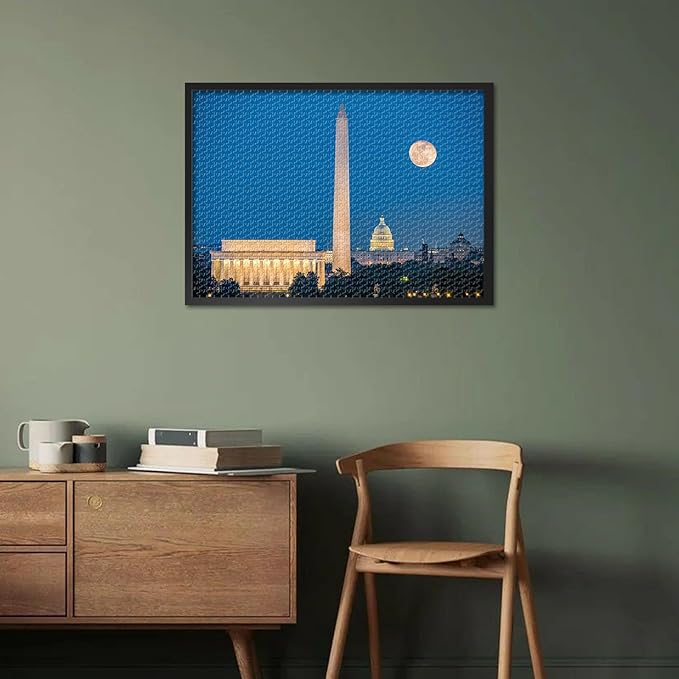 Puzzles for Adults - Arlington Cityscape Jigsaw Puzzles 1000 Pieces, Washington Monument Art Hard Impossible Challenging Family Puzzle (27.5"x19.7"), Unique Home Decor & Birthday Gift