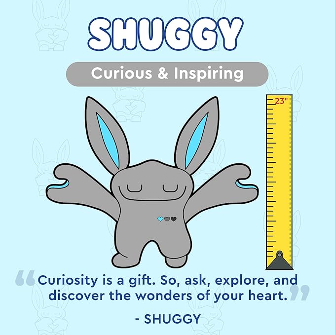 Weighted Plush Toy – Machine Washable Calming Stuffed Animal for Kids – Arms and Body are Weighted to Give a Realistic Hug – Soft Companion for Playtime, Naptime & Travel (Shuggy)