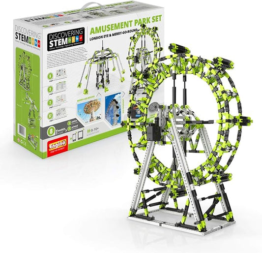 Engino STEM Toys, Amusement Park: London Eye, Ferris Wheel, Building Toys for Kids 9+, STEM Kit, Educational Set, Gifts for Boys & Girls, Engineering Kit, Powered by Motor (11 Model Options)