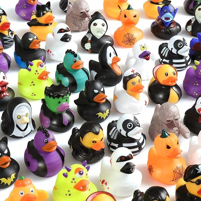 26Pcs Halloween Rubber Ducks,Bulk Halloween Ducks Toys for halloween Goodie Bag Stuffers, Rubber Duckies Baby Bath Toys for School Classroom Game Prizes,Halloween Party Favors Gifts for kids (26)