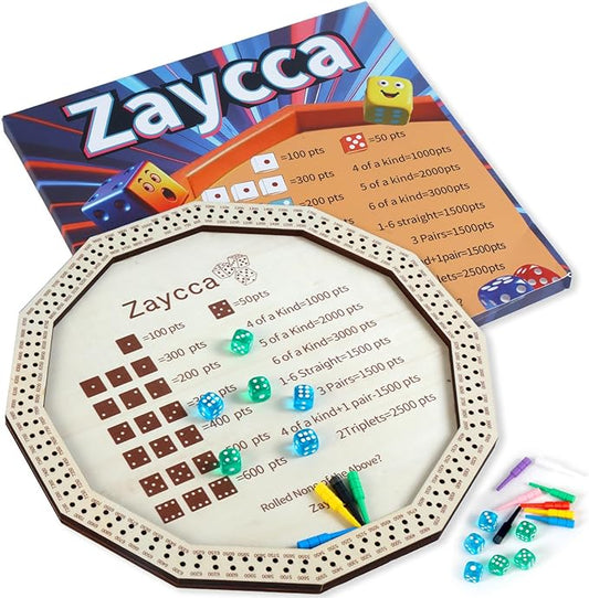 Dice Game Board – Family-Friendly Dice Rolling Game with Score Pads and Dice, Fun Game Night or Party Entertainment for Kids & Adults