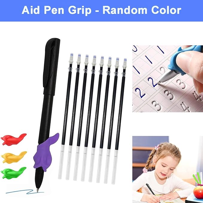 AALGO 30Pcs Magic Pens & Refills for Children's Magic Copybooks,Grooved Book Disappearing Ink Pen for Preschool Workbooks,Tracing Books Material for Kindergarten Kids
