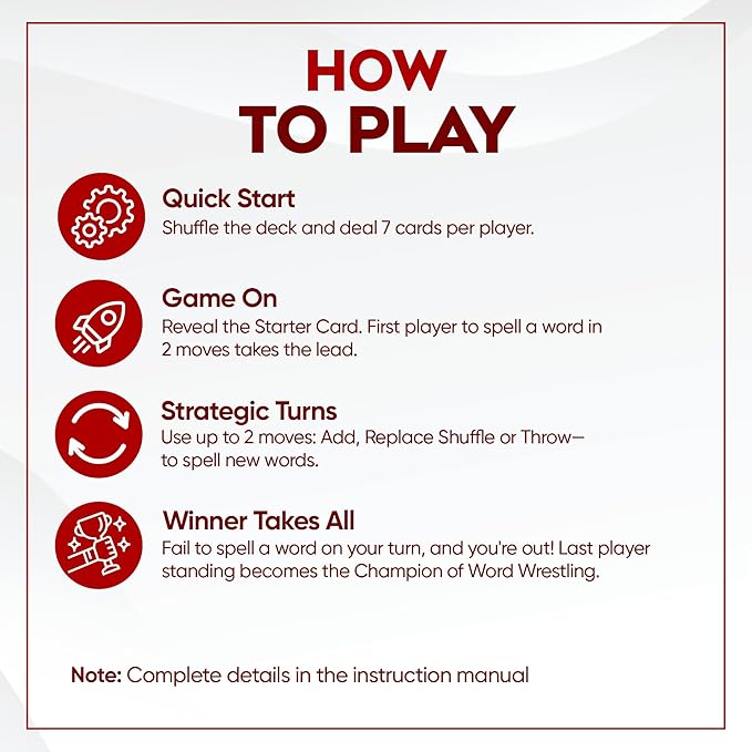 Card Game for Adults and Family Board Night, Premium Playing Cards, Spelling for Kids & Seniors, Travel & Party, 2-4 Players, Ages 8 & Above