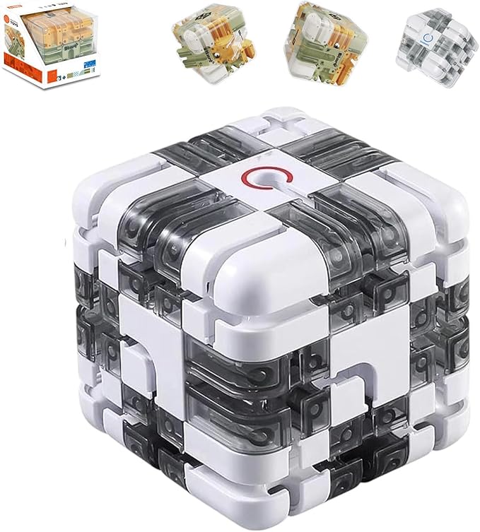Large Labyrinth 3D Puzzle Maze Cube - Engaging Brain Teaser Toy, 3D Puzzle Maze Cube, Mazes Ball Puzzles for Logical Thinking(Bstyle,1set)