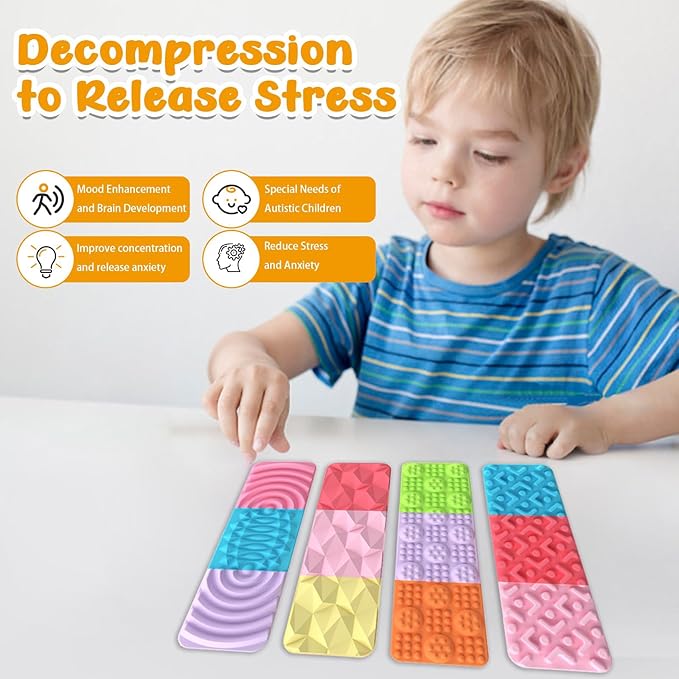 7PCs Fidget Popper Baby Sensory Toys for Travel,Sensory Toy for Kids with Autism,Pop Fidget Toy Easter for Day Christmas Birthday,Autistic Gifts for 36+Month,Airplane Car Travel Toys for Toddlers