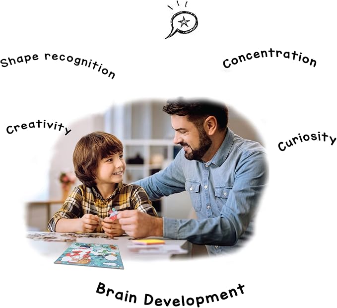 Just Smarty Santa Christmas Jigsaw Puzzle 41 Pieces for Kids Ages 4, 5, 6, 7, 8 with Fun Shapes and Tray. Fun Learning Educational Toy for Boys Girls in Pre-K, Kindergarten, First and Second Grade