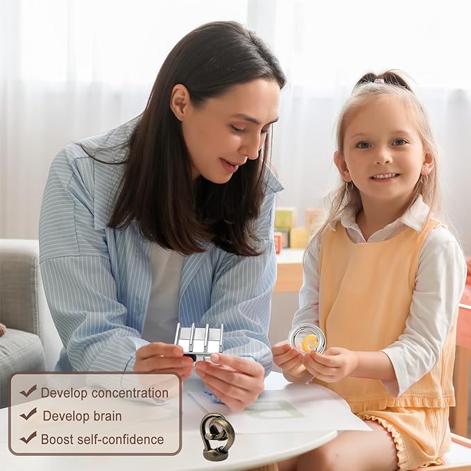 9pcs Metal Puzzle for Adult Disentanglement Puzzles Lock Puzzle Games Set Gift for Adults Teenagers