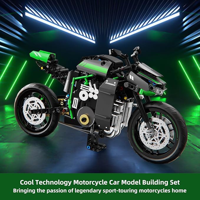 WINGIFT 1:8 Motorcycle Building Set,460 PCS Collectible Motorcycle Display Model Building Kit,Motorbike Toy Collection Brick Kit for Boys Girls,Christmas Birthday Gift for Adults Teens and Kids 8-14+