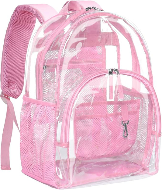PACKISM Clear Backpack - 17 inch Heavy Duty Clear Backpacks for School, Large Transparent Bookbag for Students (Age 12+)