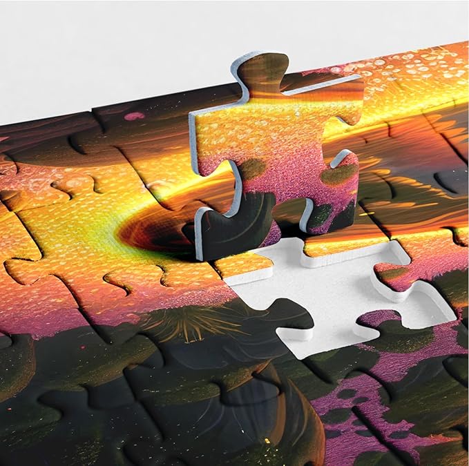 Mystery Landscape Puzzles for Adults 1000 Pieces, Fantasy Nature Scenic Jigsaw Puzzles, Moon Mountain Art Puzzles