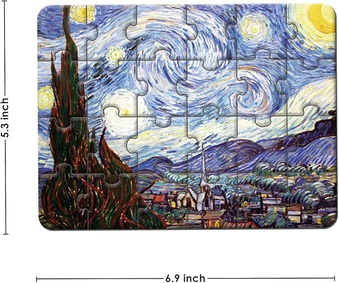 24 Pieces Starry Night Puzzle, Toddler Easy Puzzles for Kids Ages 3-5,4-6 Artist-an Intellectual Decompression Entertainment Game and Preschool Educational Learning Toys