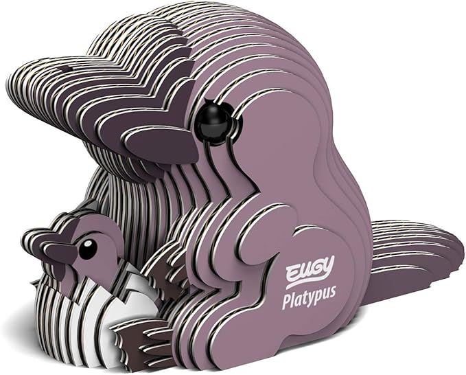 Eugy Platypus 3D Puzzle, 21 Piece Eco-Friendly Educational Toy Puzzles for Boys, Girls & Kids Ages 6+
