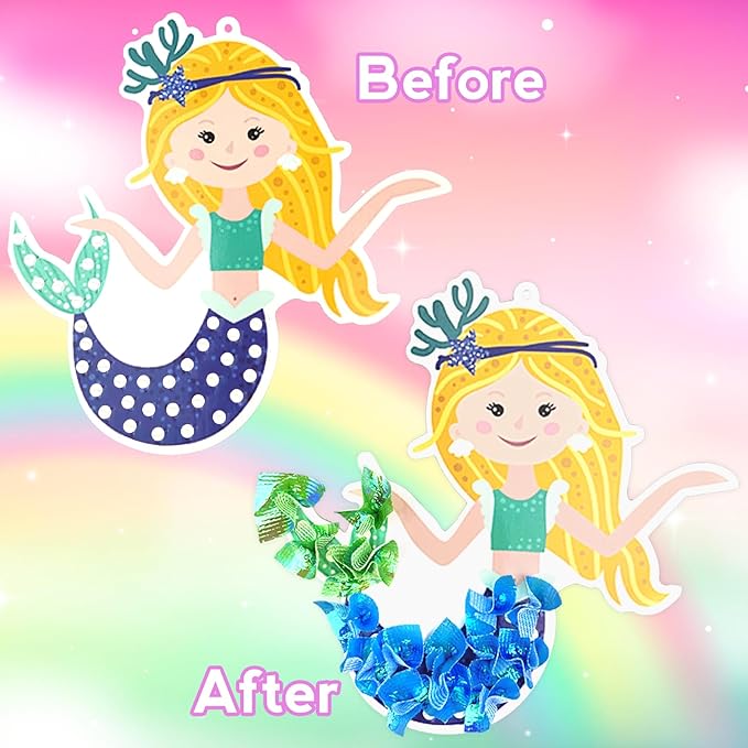 Poke in Fun Art Fabric Craft, Arts and Crafts for Kids,DIY Craft Kits,Create Mess Free Craft,Art Activity Birthday Christmas Gift Ideas for Children,Rainbow Toys for Girls and Boys Ages 4-10+