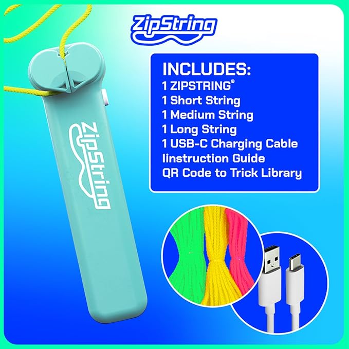 Original - As Seen on Shark Tank - Classic Rope Launcher Toy, Perfect for Kids & Adults - Fly a String Loop in The Air for Endless Tricks & Fun, Wonderment Awaits, Aesthetic Aqua