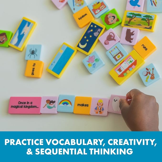 Educational Insights Storytelling Dominoes - Creative Story Prompt Toys & Social Skills Activities, Create Your Own Adventure Sequencing Games, Fun Conversation Starters & Gifts for Kids Ages 3+