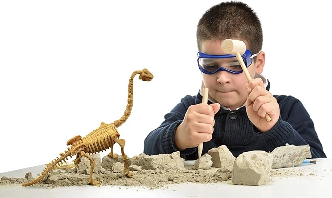 Science4you Brachiosaurus Fossil Digging Kit for Kids - Excavate and Assemble 11 Pieces Dinosaur Fossil, Excavation Dig Kit + Dinosaurs for Kids, Games, Dinosaur Toys for Girls and Boys 6+ Years Old