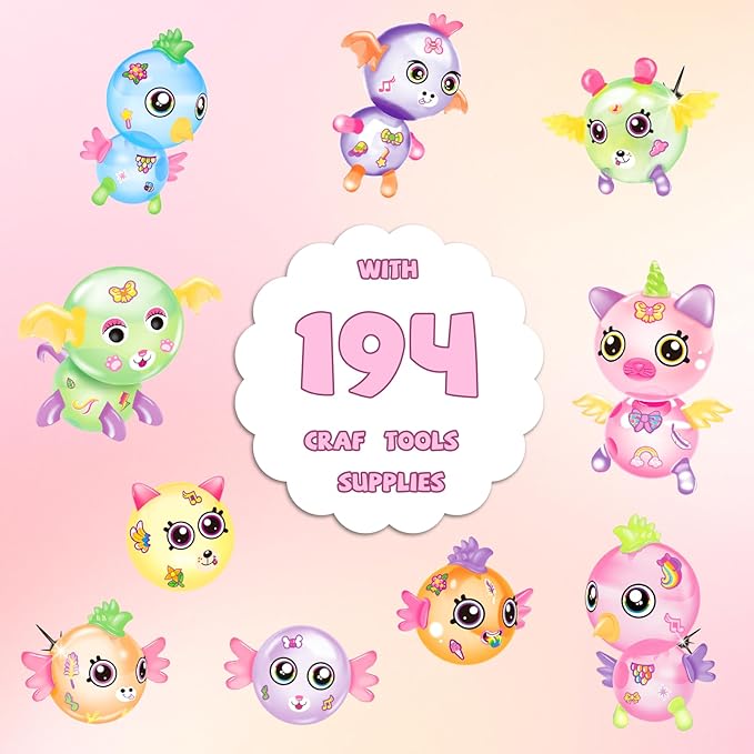 DIY Balloon Animal Kit Toys, Craft Kits for Kids, Make Your Own Magic Balloon, Arts & Crafts for 3 4 5 6 7 8 9 10 11 12 Year Boys and Girls, DIY Creative Activity Birthday Gifts Ages 3+