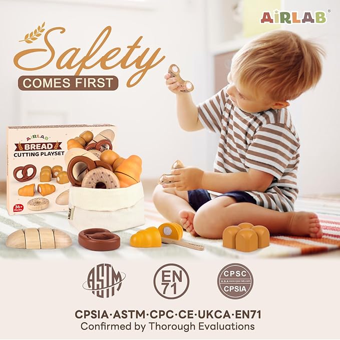 Play Food Sets for Kids Kitchen for Toddler 1-3 Toy Food Grocery Pretend Playsets 2 3 4 5 6 Year Old Boys Girls Birthday Gift Ages 4-8 Educational Bread Bakery Toys