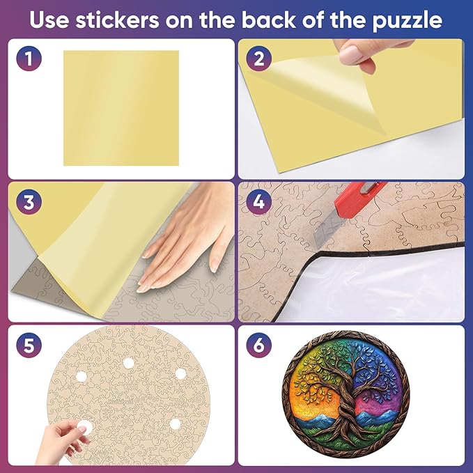 Tree of Life Wooden Puzzles for Adults 200 Pieces,Wooden Jigsaw Puzzles for Adults and Kids,Unique Irregular Shape Family Tree Puzzle,Family Game Birthday Gifts,11.2x11.2Inches