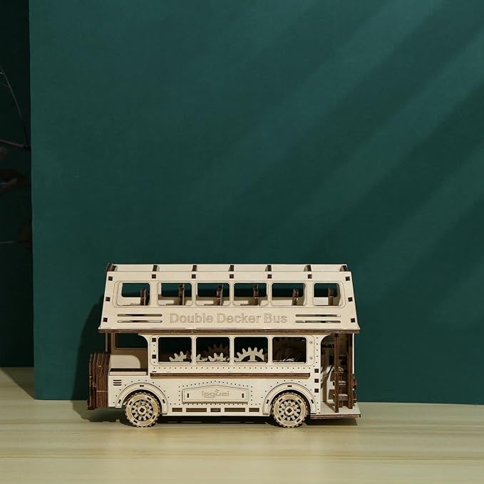 3D Wooden Puzzles Double-Decker Bus Model Kits, Brainteaser and Puzzle for Christmas/Birthday,Gifts for Adults and Teens to Build Combination…