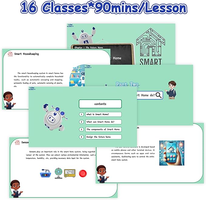 ACEBOTT 3-in-1 ESP32 STEM Smart Home and School Education Kit Compatible with Arduino, STEM Robotics Science Kits for Students Age 12+, Engineering Projects STEAM Activities Gifts 12-16 Year Old