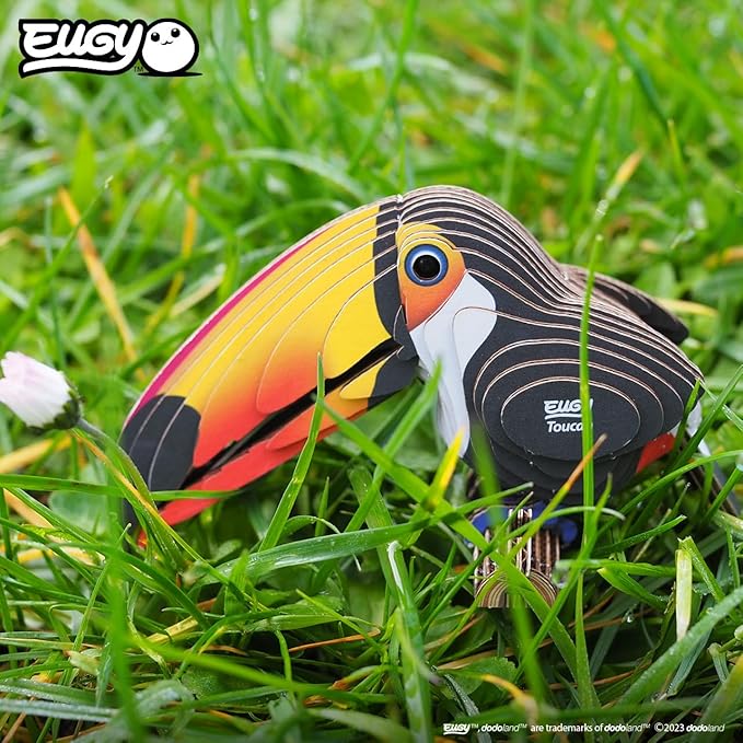 Eugy Toucan 3D Puzzle - 34 Piece Eco-Friendly Educational Toy Puzzle for Boys, Girls & Kids Ages 6+