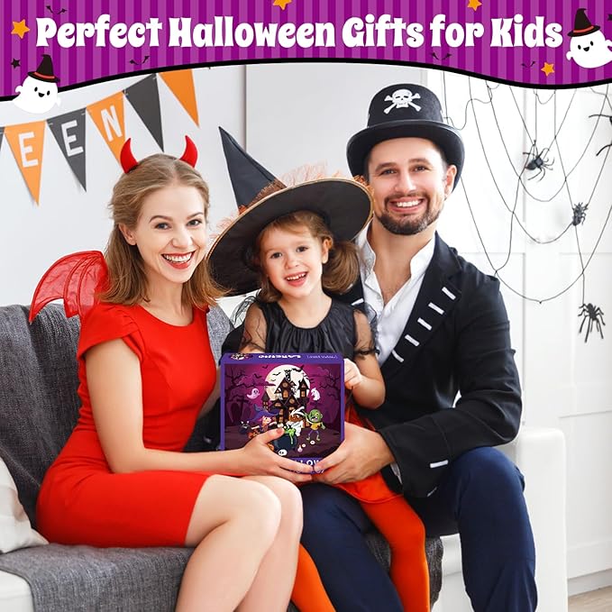 70PCS Halloween Floor Puzzles for Kids, Jumbo Floor Puzzle for Kid Age 3-5 Toddler Floor Puzzle Educational Learing for Kids