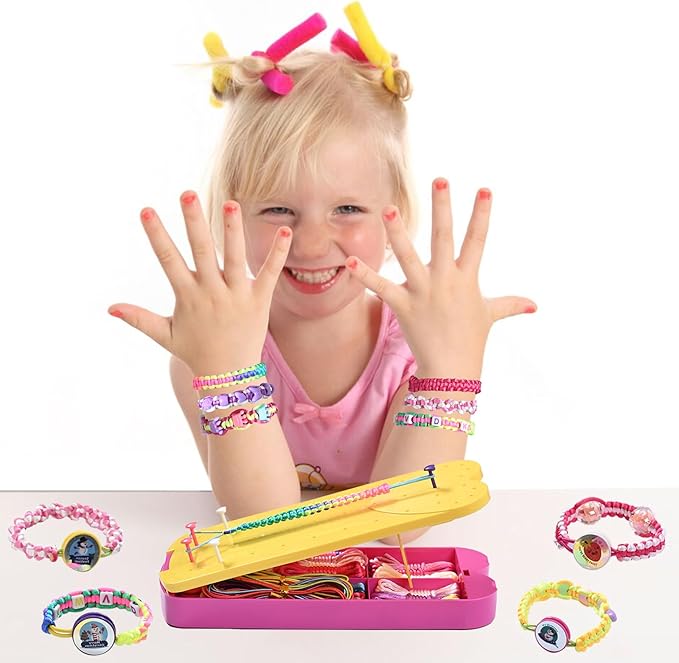 QDGMXIV Bracelet Making Kit for Girl 7 8 9 10 11 12 Year Old, Arts and Crafts Kid Gifts for Birthday