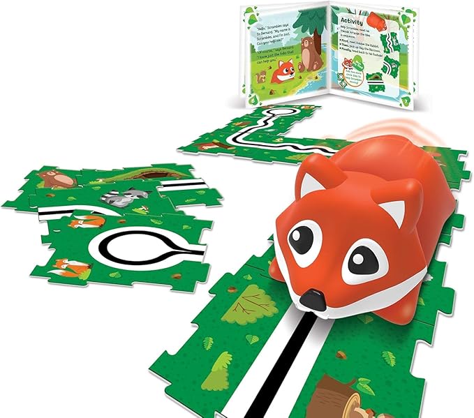 Learning Resources Coding Critters Go Pets Scrambles the Fox, Screen-Free Early Coding Toy For Kids, Interactive STEM Coding Pet, 14 Pieces, Ages 4+