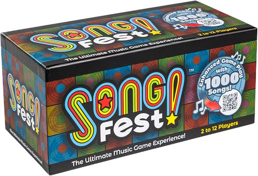 SongFest! is a New Music Trivia Party Game | Song QR Codes Provide Audio Hints to Bring Back Instant Memories Through 5 Plus Decades of Music