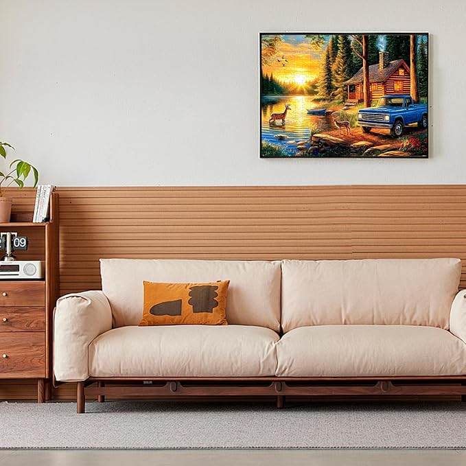 300 Piece Jigsaw Puzzle for Adults, Deer Forest Puzzles 300 Pieces for Adults Fit Together Perfectly, Challenging Puzzle for Friends Family Activity Game Nights- Finished Size 20.5×15