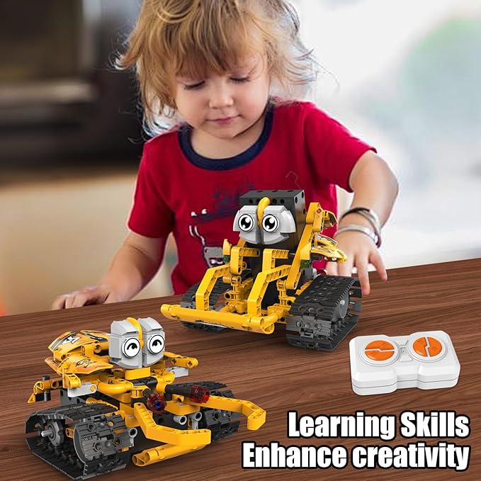 STEM Robot Building Kit for Kids Ages 8-16, 5 in 1 Robot Toys with APP & Remote Control, 269 PCS Programmable Engineering Building Blocks Birthday Gifts for Boys Girls Age 6 7 8 9 10 11 12+