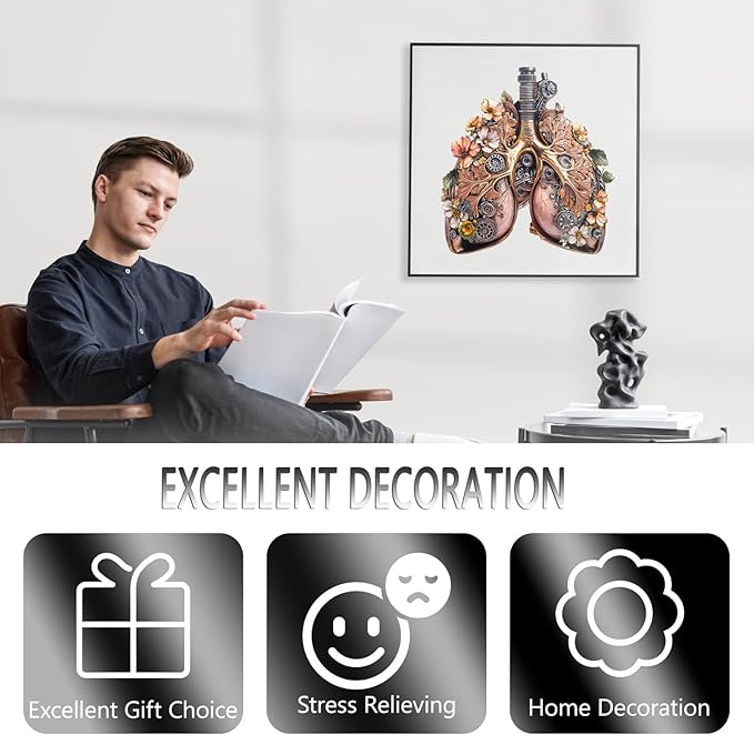 Wooden Puzzles for Adults - Mechanical Lung Puzzle, Unique Shape Wooden Jigsaw Puzzle for Adults, Gifts for Friends and Family, Wood Puzzles Adult, Home Decor (S -8.5 * 7.9in -95 Pieces)