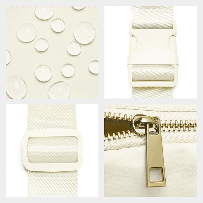 Gitus Gifts for 8 9 10 11 12 Year Old Girls Belt Bag Fanny Pack Crossbody Bags with Initial Letter Patch Cute Stuff Birthday Gifts for Teen Girls Women Personalized Trend Stuff (Ivory-F)