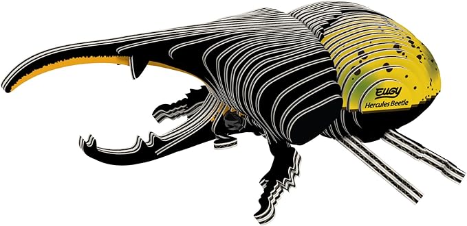 Eugy Hercules Beetle 3D Puzzle - 42 Piece Eco-Friendly Educational Toy Puzzle for Boys, Girls & Kids Ages 6+