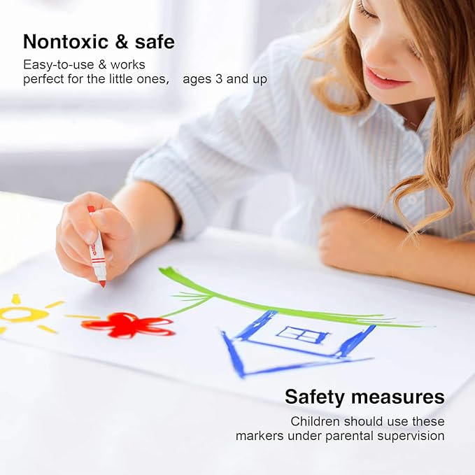 Washable Markers Bulk, Bulk Pack, Broad Line Markers with Conical Tips- Perfect for Kids' Classrooms & Teachers (480 Count (12 Colors)