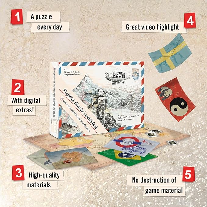 Hidden Games - Professor Charlie's World Tour - Advent Calendar 2025 - a Puzzle Game in 24 Episodes (English Edition)