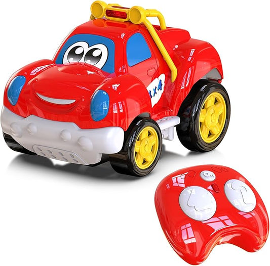 Toddler Remote Control Car Pickup Truck Toy for Kid Cartoon RC Vehicle for Toddlers 1-3 Durable Construction for Boys & Girls