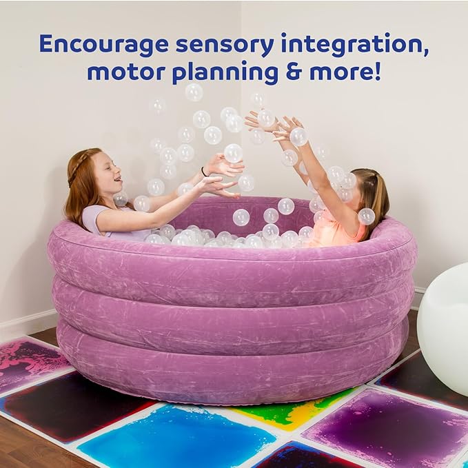 Fun and Function - Air-Lite Ball Pit for Toddlers & Kids - Indoor Soft Play Ball Pit - Big Blow Up/Inflatable - Sensory Tool for Kids w/Special Needs
